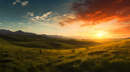 Obraz premium Beautiful grassland background