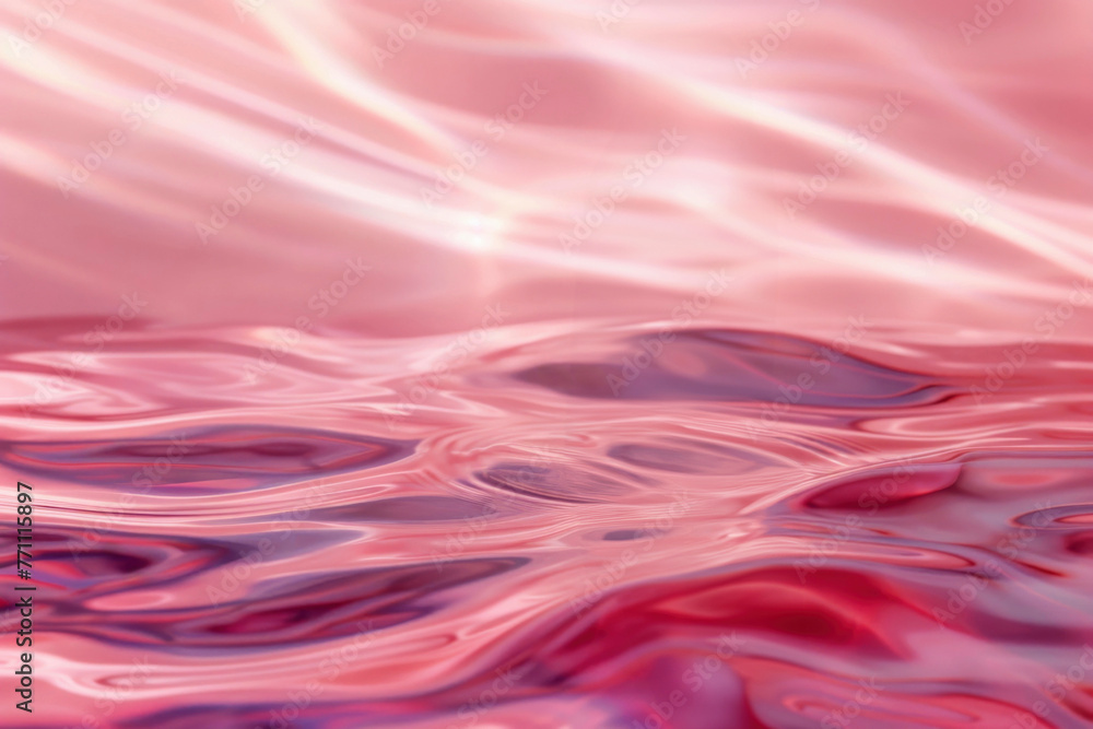 Aufkleber abstract pink water surface with fluid ripples and reflective light patterns. background for design,