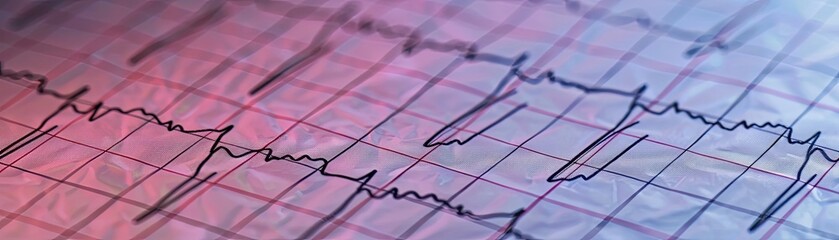 A close-up of an ECG printout symbolizing the diagnosis and monitoring of heart health