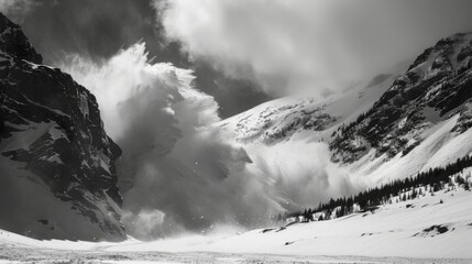The distant rumble of the avalanche echoes through the valley a reminder of the raw power and beauty of nature that can be both feared and admired.