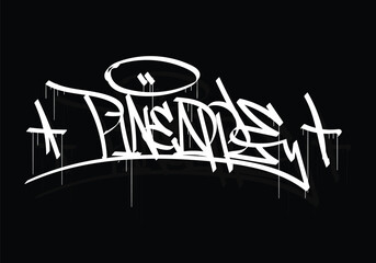 PINEAPPLE word graffiti tag style