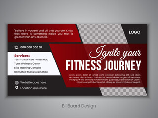 Billboard design for gym center