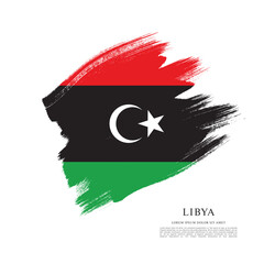 Flag of Libya vector illustration