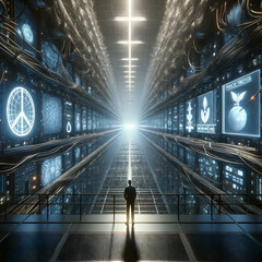 The super quantum computer overseeing mankind.