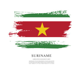 Vector illustration design of Suriname flag