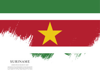 Vector illustration design of Suriname flag