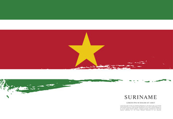 Vector illustration design of Suriname flag