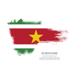 Vector illustration design of Suriname flag