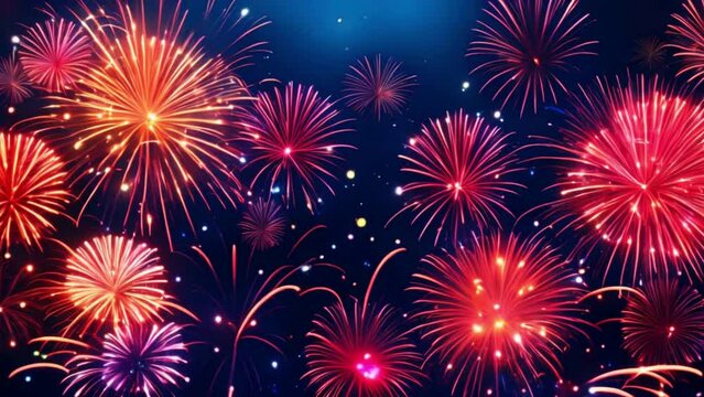 fireworks on the night sky