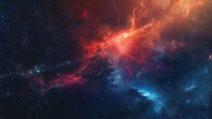 Nebula and galaxies in space. Abstract cosmos galaxy background - obrazy, fototapety, plakaty