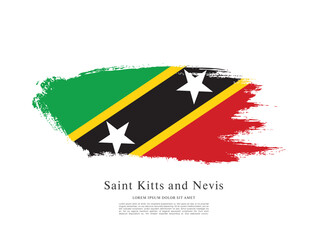 Vector illustration design of the Federation of Saint Kitts and Nevis flag