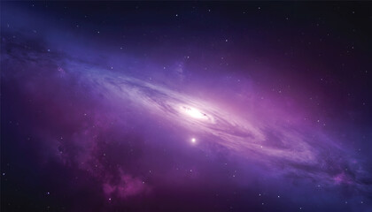 Space background with spiral galaxy and stars night
