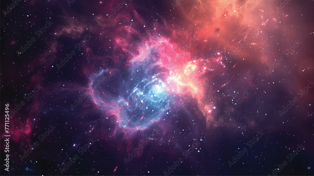 Canvas Prints nebula and galaxies in space. abstract cosmos galaxy background