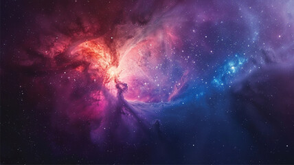 Nebula and galaxies in space. Abstract cosmos galaxy background