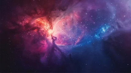 Foto op Canvas Nebula and galaxies in space. Abstract cosmos galaxy background © waqar