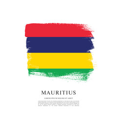 Obraz premium Vector illustration design of the Republic of Mauritius flag