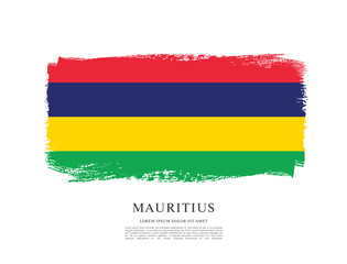 Vector illustration design of the Republic of Mauritius flag