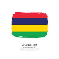 Vector illustration design of the Republic of Mauritius flag