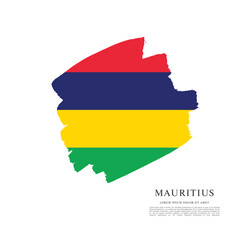 Vector illustration design of the Republic of Mauritius flag