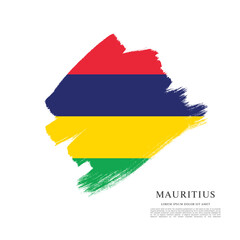 Vector illustration design of the Republic of Mauritius flag