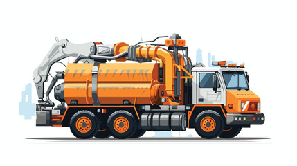 Detailed flat cartoon vactor illustration isolated