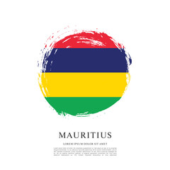 Vector illustration design of the Republic of Mauritius flag