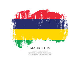 Obraz premium Vector illustration design of the Republic of Mauritius flag