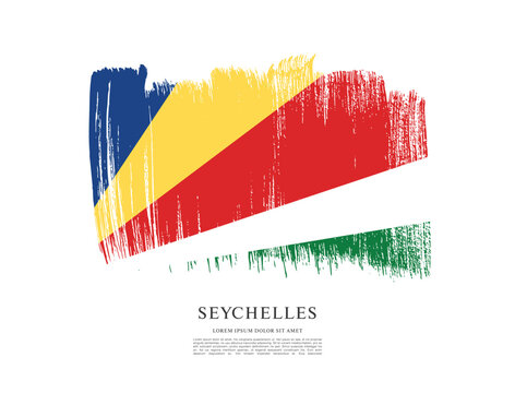Vector illustration design of the Republic of Seychelles flag layout - Powered by Adobe