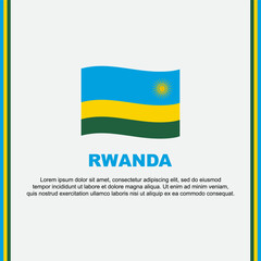 Rwanda Flag Background Design Template. Rwanda Independence Day Banner Social Media Post. Rwanda Cartoon
