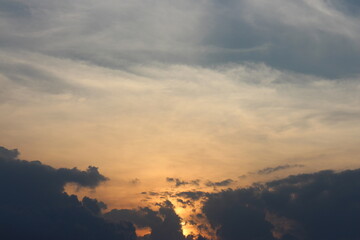 Sunset sky for background or sunrise sky and cloud at morning.