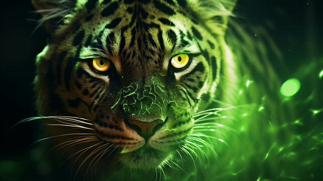 portrait of a tiger  high definition(hd) photographic creative image