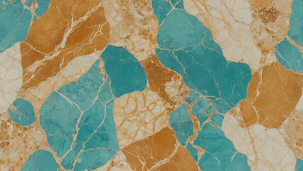 Elegant marble texture in turquoise and brown tones