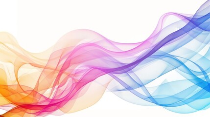 abstract colorful music waves ,Abstract spectrum vector lines white background. Transparent design element