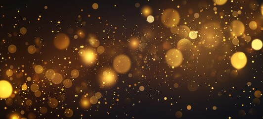 Fototapeta na wymiar golden glitter texture,happy new year with blurred gold bokeh on black background