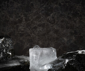 ice and stones for product presentation podium - 771136499