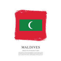 Flag of Maldives, brush stroke background