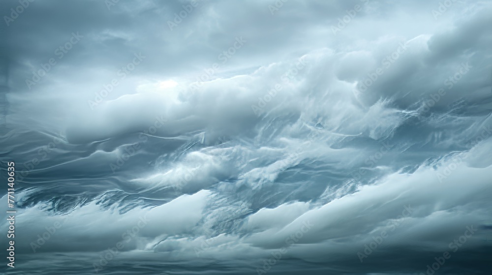 Poster rolling clouds detailed photographs of clouds with blurred motion capturing the ever-changing shapes