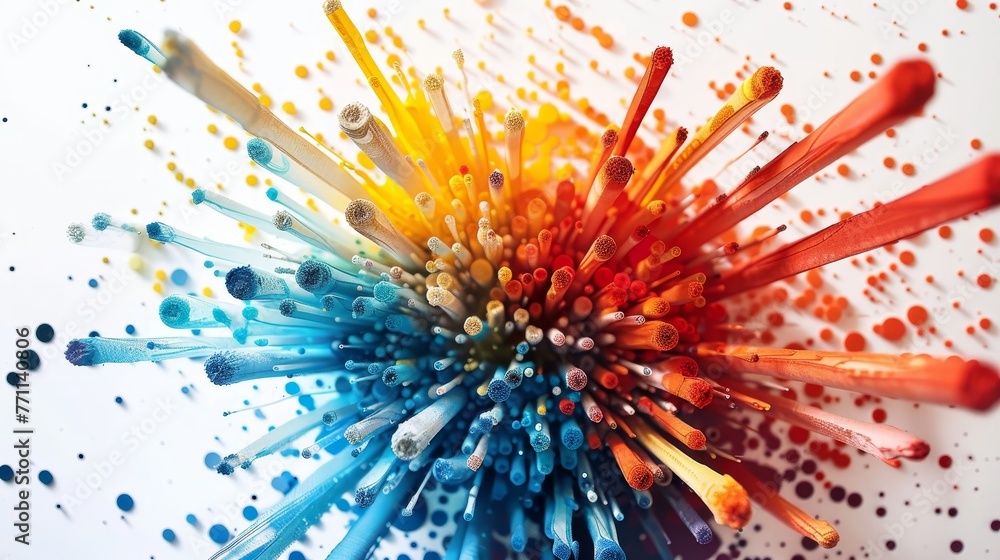 Poster transforming everyday objects into abstract works of art ai generated illustration