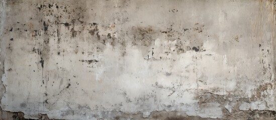 A artistic close up of a weathered concrete wall with peeling paint, resembling a natural landscape in monochrome photography