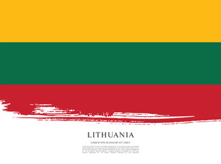 Flag of Lithuania, brush stroke background