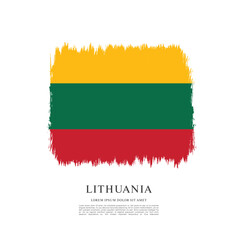 Flag of Lithuania, brush stroke background