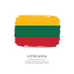 Flag of Lithuania, brush stroke background