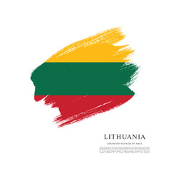 Flag of Lithuania, brush stroke background