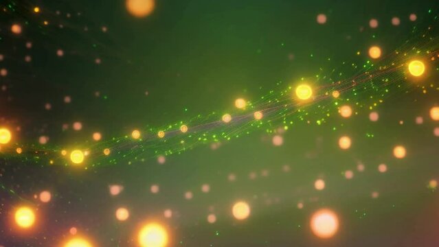 Abstract background with glowing lights, stars, and bokeh, perfect for holiday decoration and festive designs