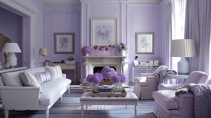 Soft lavender gray, with a hint of lilac undertones, creating a soothing and harmonious backdrop...