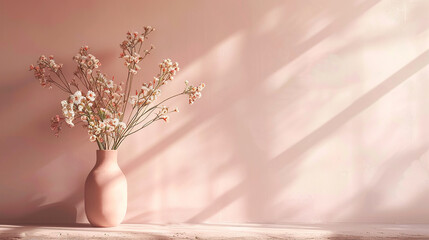 Whisper-soft peach, delicately tinting the wall, suffusing the room with a gentle, rosy warmth.