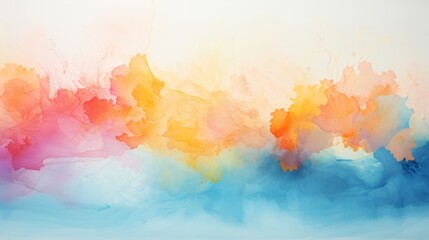 Selection of abstract watercolor art, ample copy space