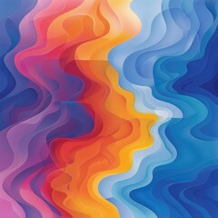 Obraz premium Vibrant groovy cartoon gradient, dynamic and colorful design gradient, retro-inspired illustration, a modern nostalgic charm.