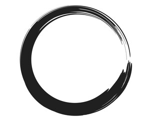 Paintbrush stroke, paint circle element, Round circular banner frames and border