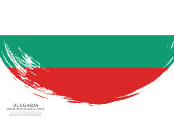 Vector illustration design of Bulgaria flag layout - obrazy, fototapety, plakaty
